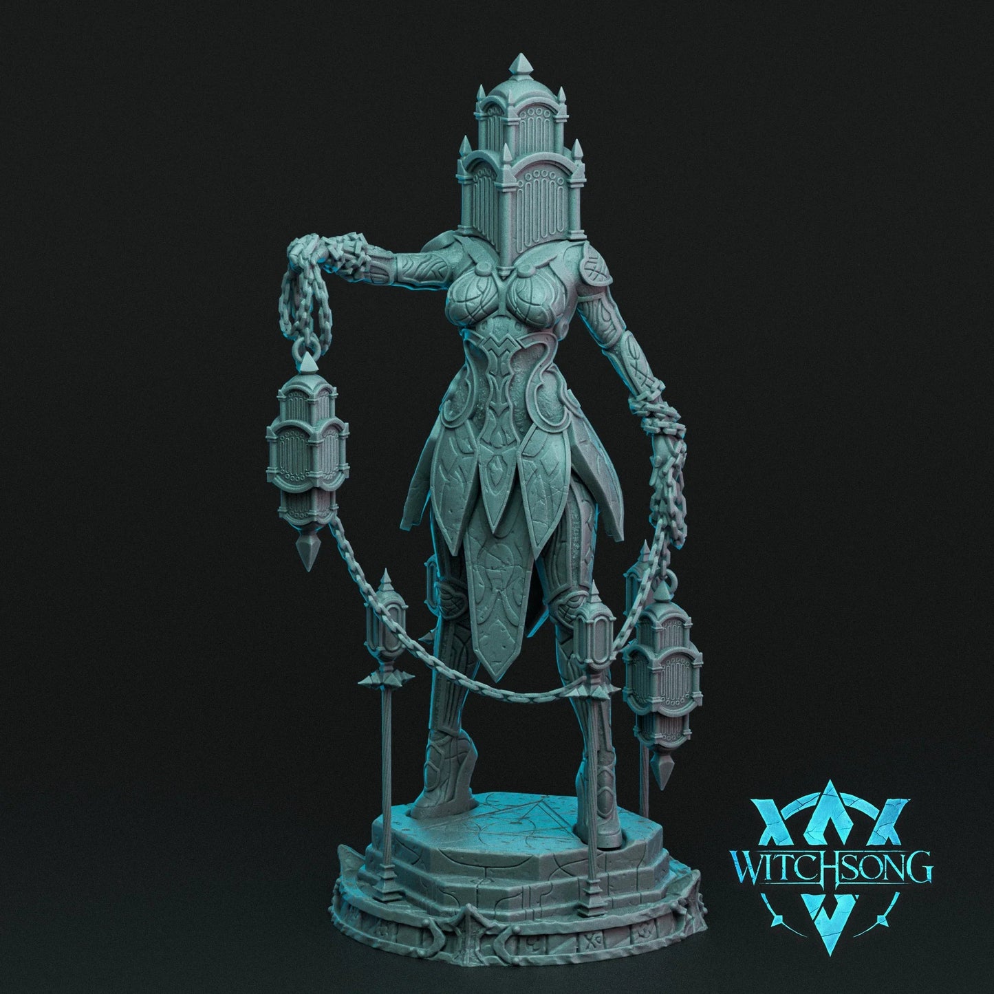 Lady of the Depths | 12K Resin Miniature with 2 Bases for D&D, Warhammer AOS & RPGs