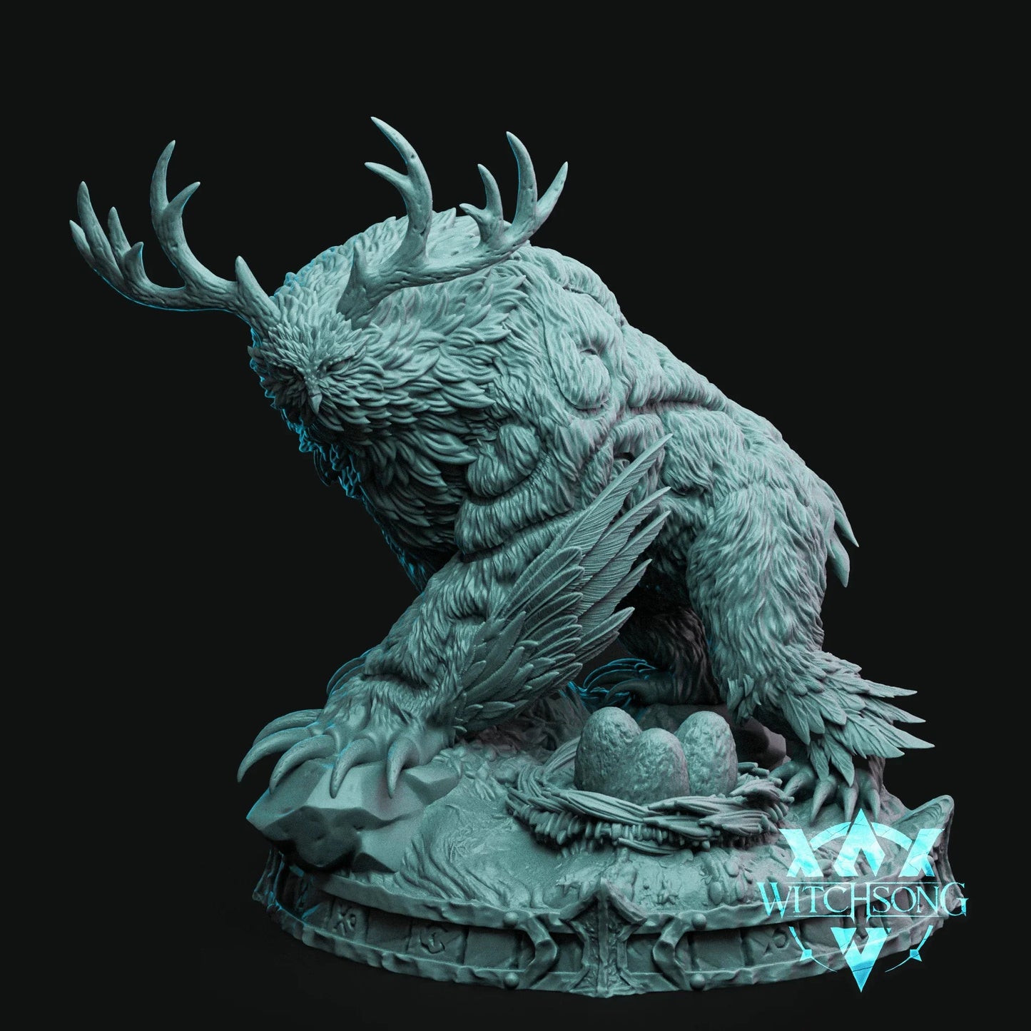 Owlbear Elder – 12K Resin D&D Miniature (With Base) for Tabletop RPGs