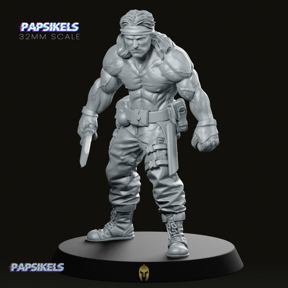Army Callin Tobs with Knife Miniature
