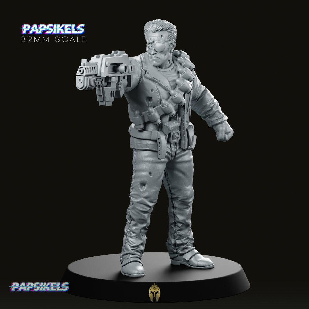 Barry McGuffin Cyborg with Rifle Miniature