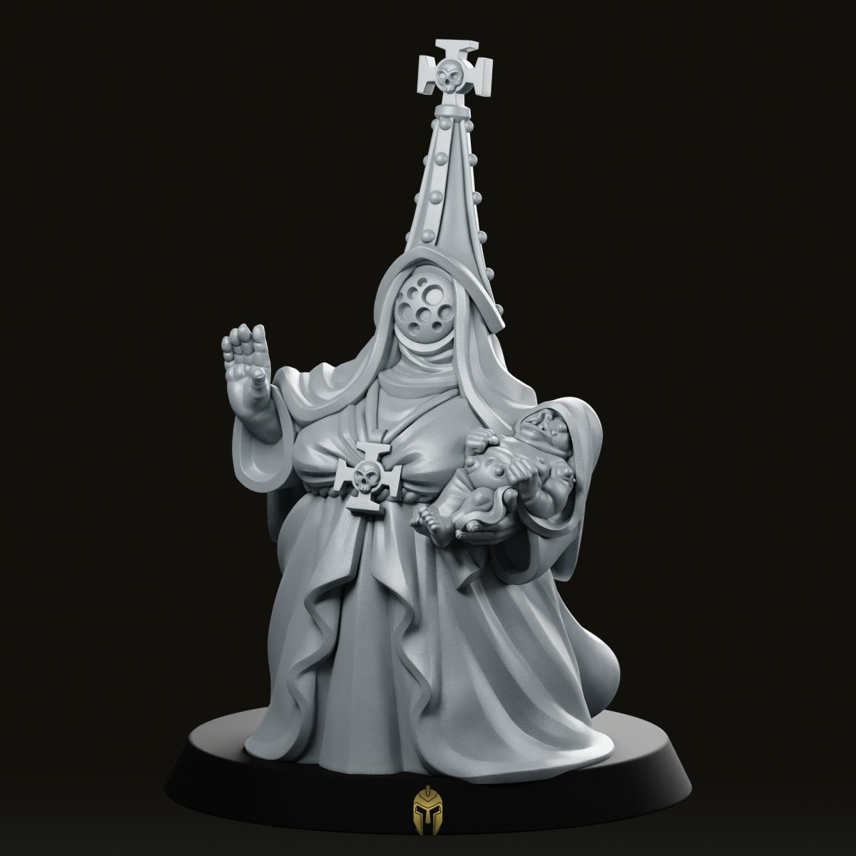 Trench Soldier Cult Matriarch Fantasy Miniature