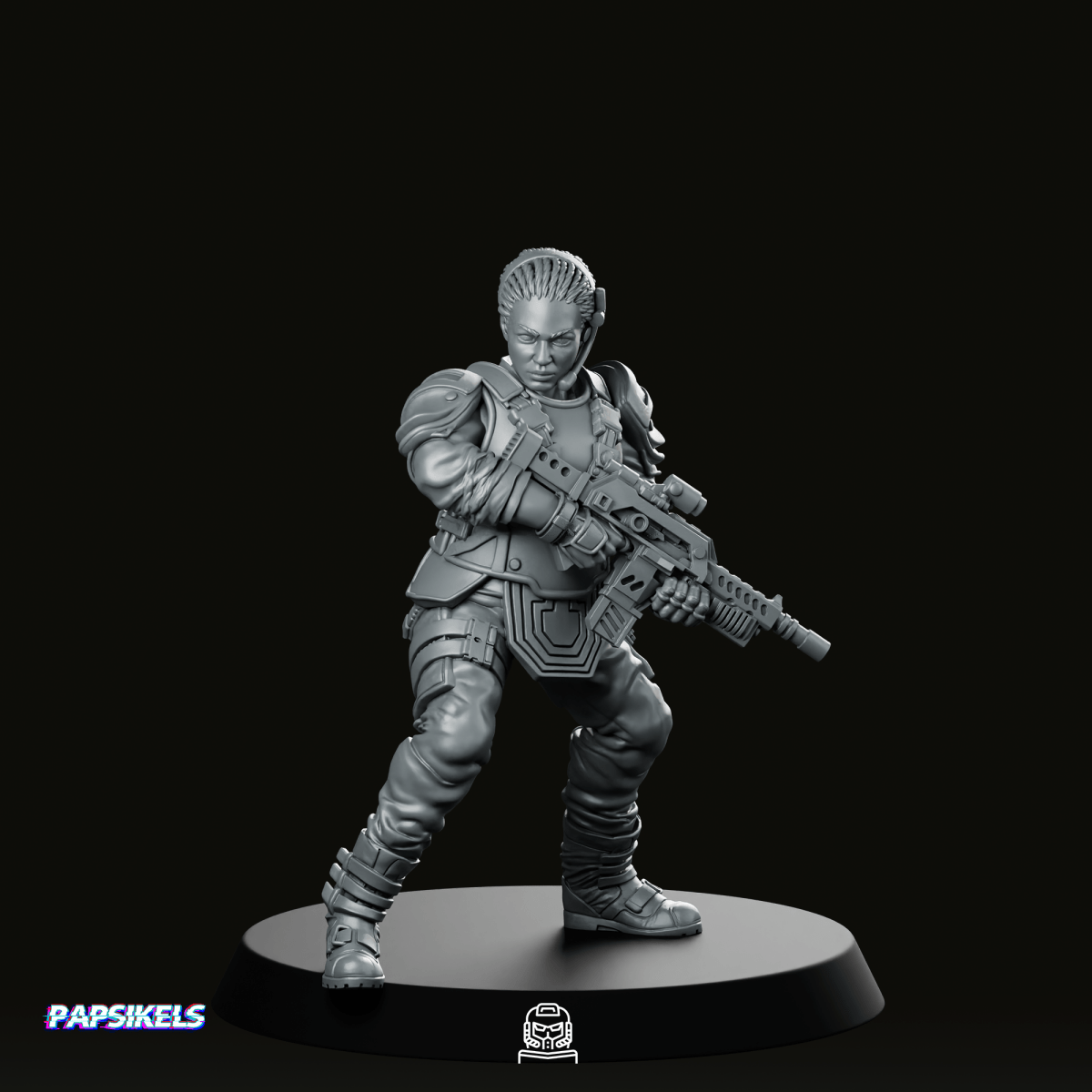 Human Colonial Marine Colonel Eula Hendricks 7 Miniature