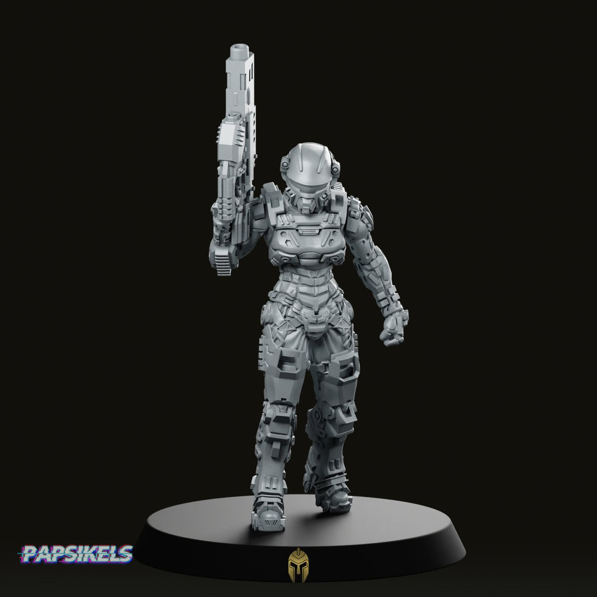 Human Space Military Heavy Infantry C Miniature