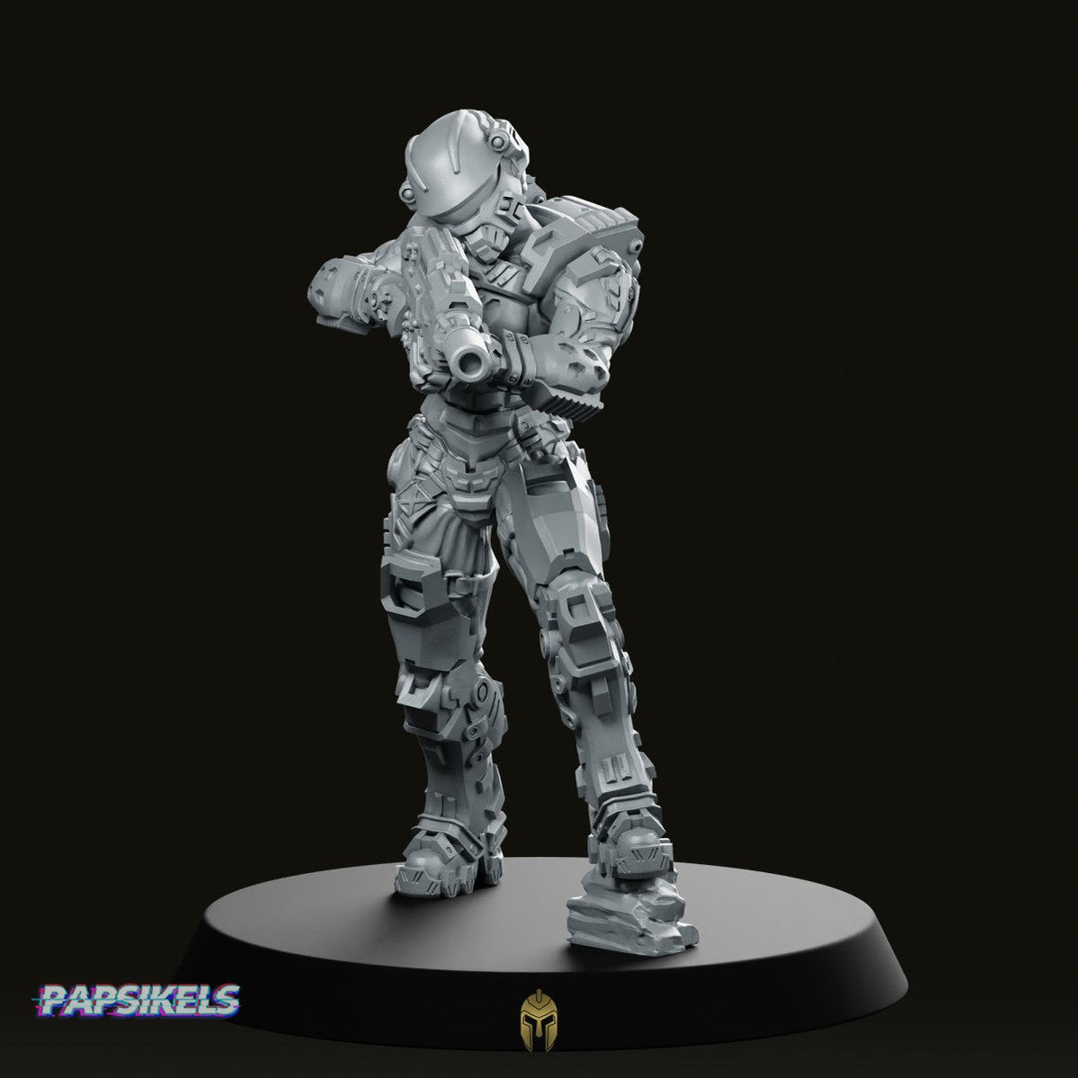 Human Space Military Heavy Infantry D Miniature