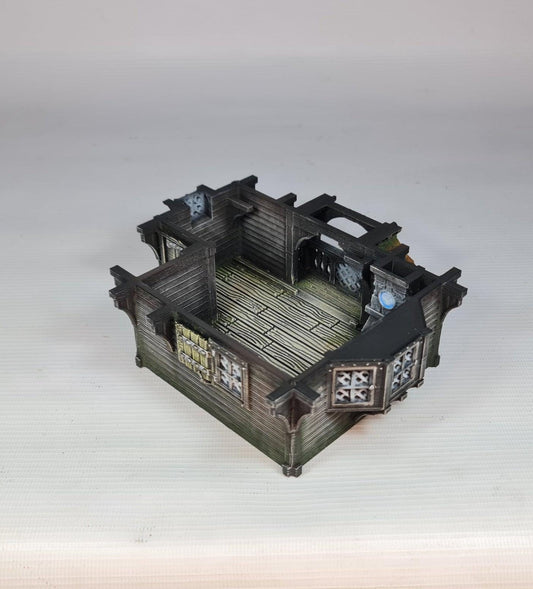 Red Rose Lodge 28mm DND Terrain | Tabletop Wargaming Scenery for Warhammer, Frostgrave & RPG | Unpainted 3D Printed