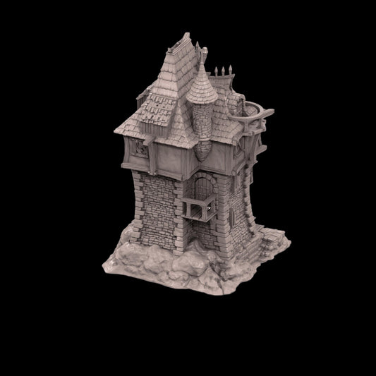 Archmage's Manor 28mm DND Terrain | Tabletop Wargaming Scenery for Warhammer, Frostgrave & RPG | Unpainted 3D Printed