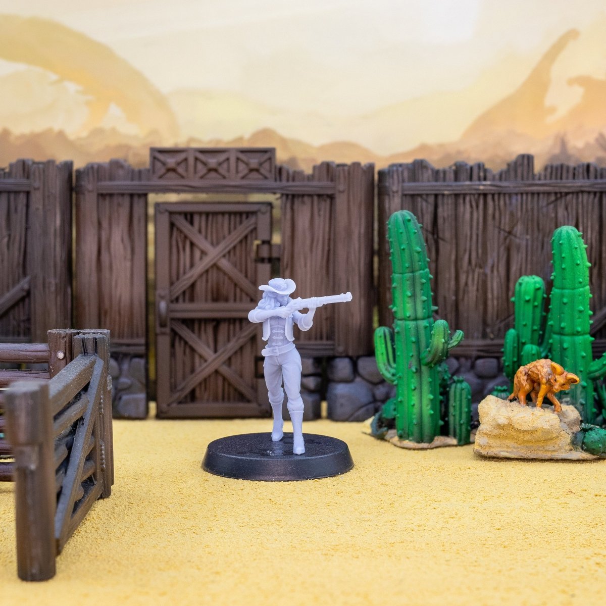 Sheriff Vienna B Cowgirl on Foot Miniature