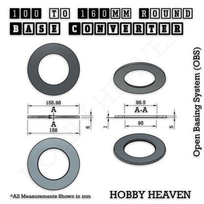 Round Bases Size Converters Round to Round 3d Print Full Range