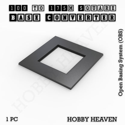 Square to Square Bases Size Converters 3d Print Full Range