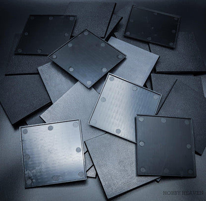 100mm Square Plain Plastic Bases