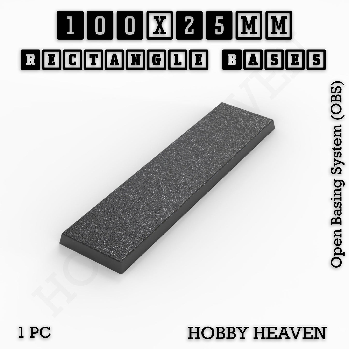 Rectangle Bases Range Sizes - 75x30mm to 125x40mm Medium Sizes 3d Print Full Range Tabletop Games