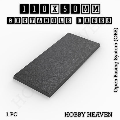 Rectangle Bases Range Sizes - 75x30mm to 125x40mm Medium Sizes 3d Print Full Range Tabletop Games