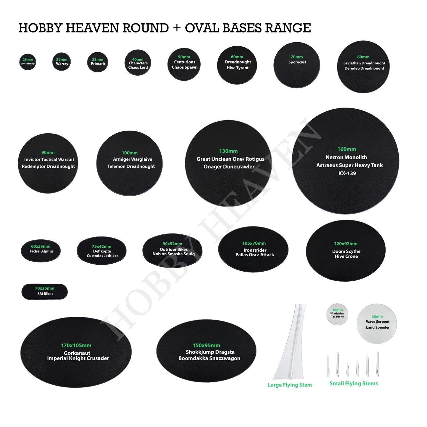 120x92mm Oval Plain Plastic Base