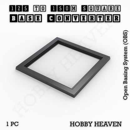 Square to Square Bases Size Converters 3d Print Full Range