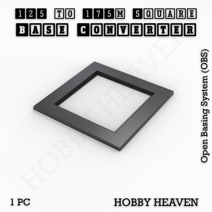 Square to Square Bases Size Converters 3d Print Full Range
