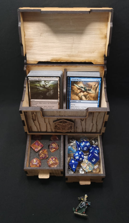 Boîte à cartes avec tiroirs - Double