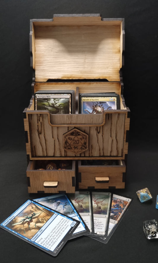 Boîte à cartes avec tiroirs - Double