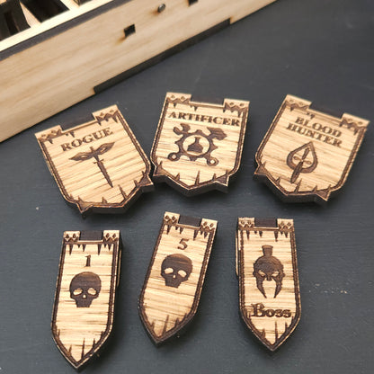 DnD Initiative Tracker Set und Aufbewahrungsbox