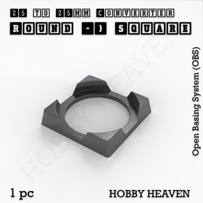 Round to Square Bases Shape and Size Converters 3d Print Full Range