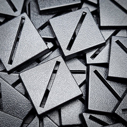 25mm Square Diagonal Slotted Plastic Bases