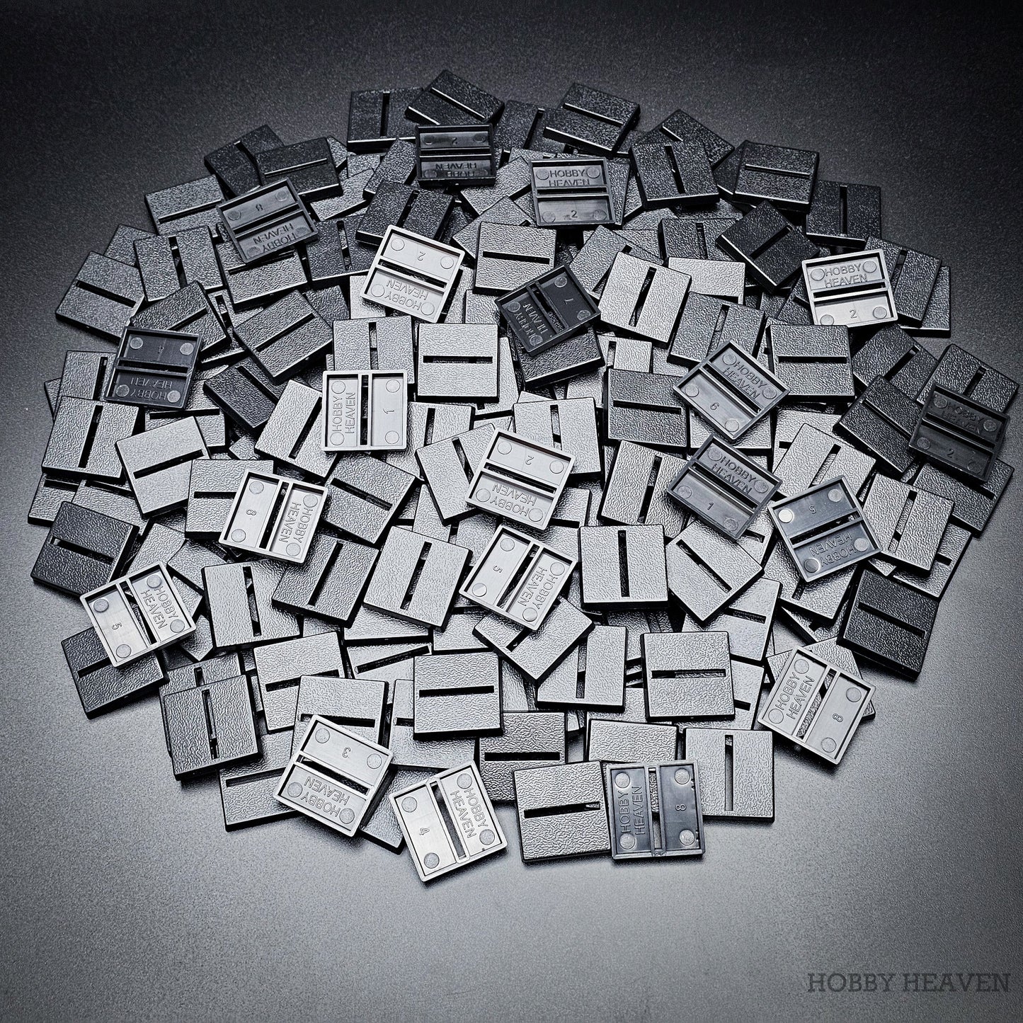 25mm Square Parallel Slotted Plastic Bases