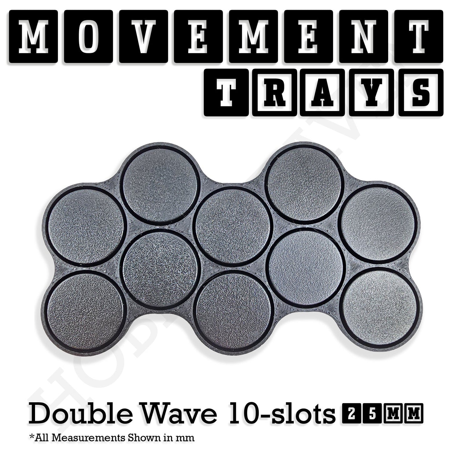25mm Movement Trays for Tabletop Games | Waargaming | Full Range