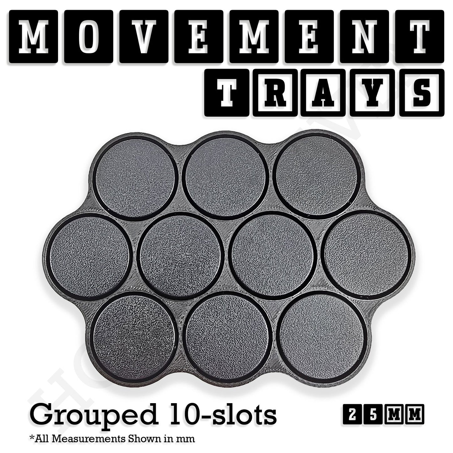 25mm Movement Trays for Tabletop Games | Waargaming | Full Range