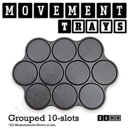 25mm Movement Trays for Tabletop Games | Waargaming | Full Range