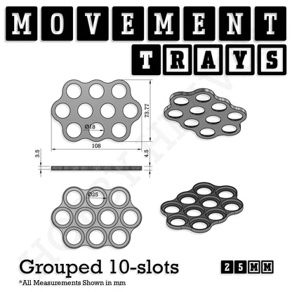 25mm Movement Trays for Tabletop Games | Waargaming | Full Range