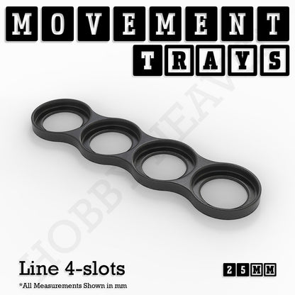 25mm Movement Trays for Tabletop Games | Waargaming | Full Range