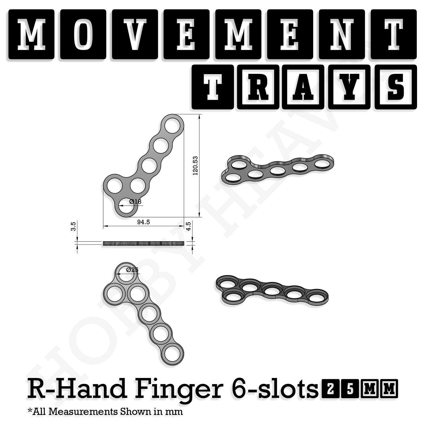 25mm Movement Trays for Tabletop Games | Waargaming | Full Range