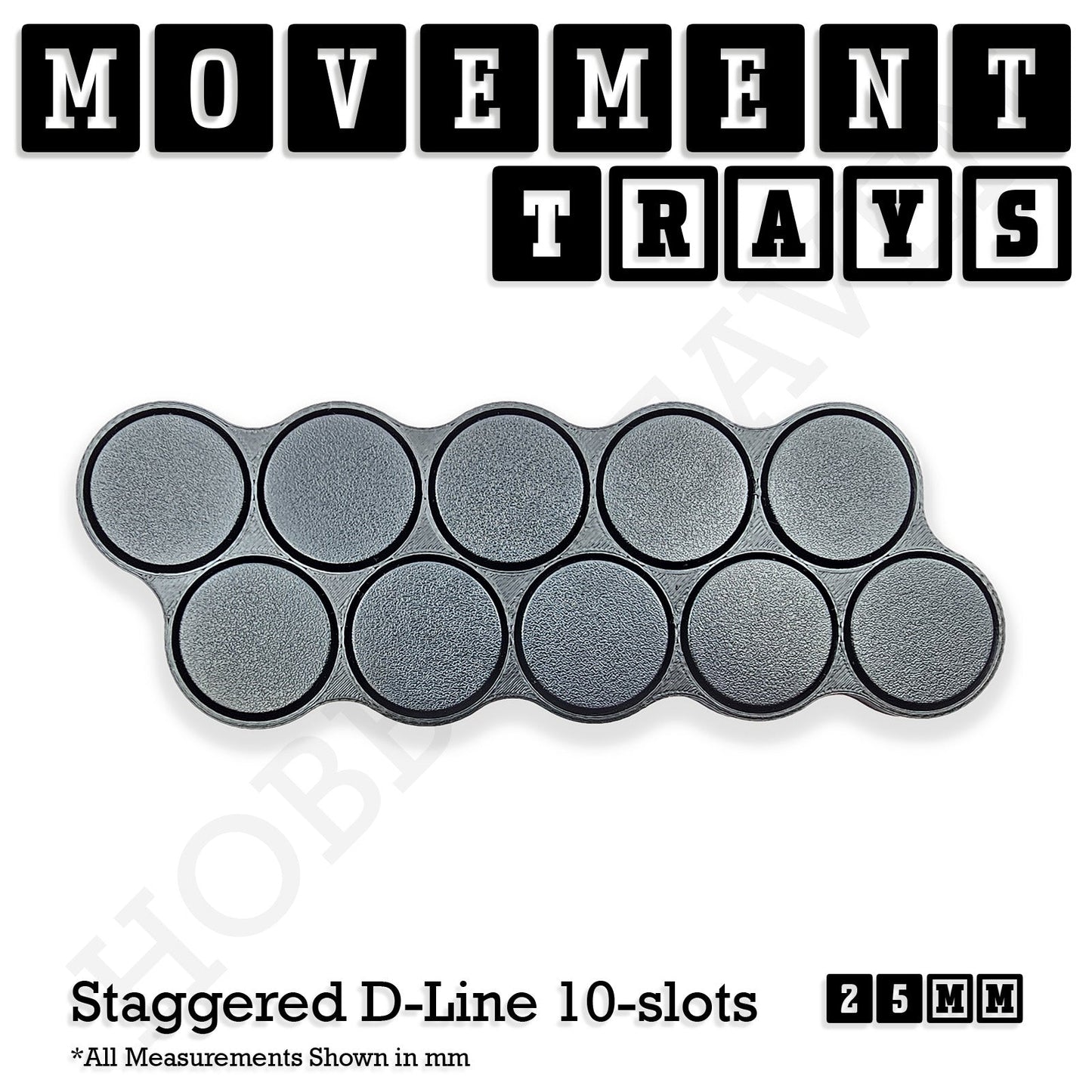 25mm Movement Trays for Tabletop Games | Waargaming | Full Range
