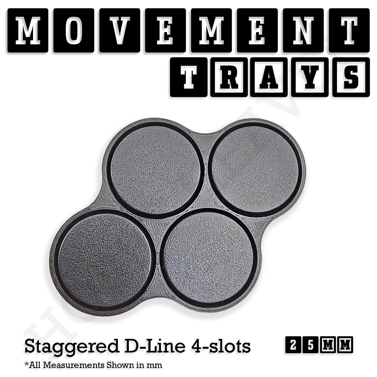 25mm Movement Trays for Tabletop Games | Waargaming | Full Range
