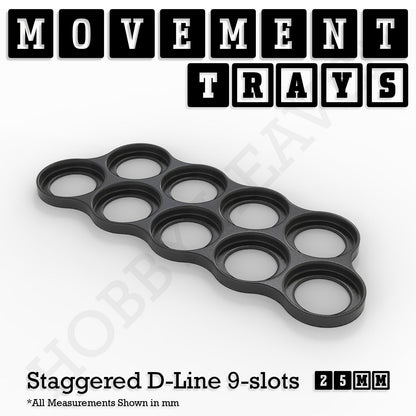 25mm Movement Trays for Tabletop Games | Waargaming | Full Range