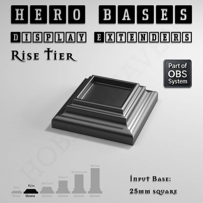 Hero Bases Display Extenders | Squares and Rectangles | Convert Gaming Bases to Display Bases & Plinths