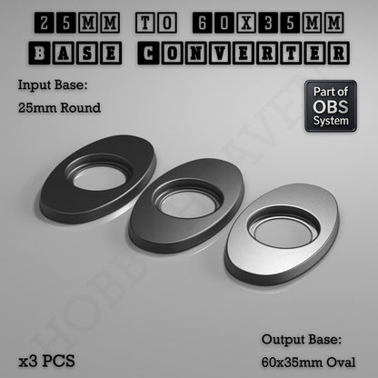 Round To Oval Bases Size Converters 3d Print Full Range