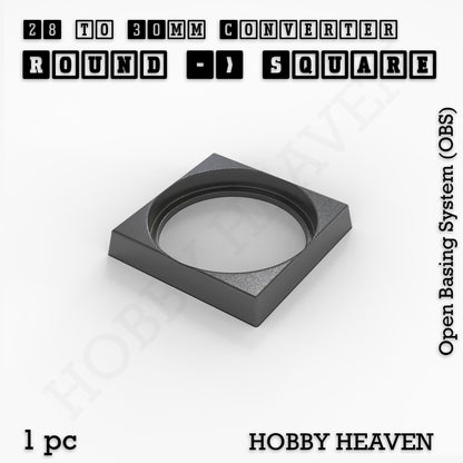 Round to Square Bases Shape and Size Converters 3d Print Full Range