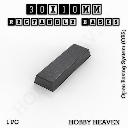 Rectangle Bases Range Sizes - 75x30mm to 125x40mm Medium Sizes 3d Print Full Range Tabletop Games