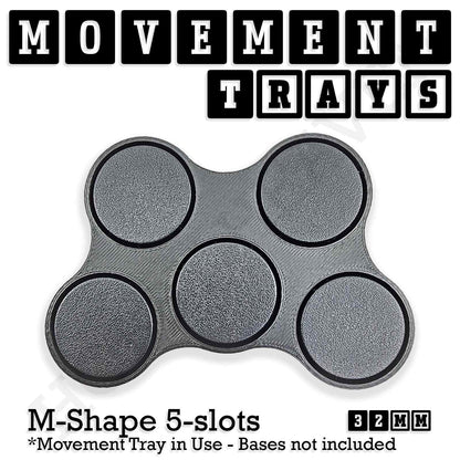 32mm Movement Trays for Tabletop Games | Compatible with Popular Miniatures | Full Range