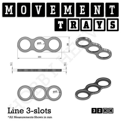 32mm Movement Trays for Tabletop Games | Compatible with Popular Miniatures | Full Range
