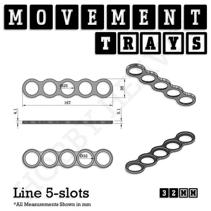 32mm Movement Trays for Tabletop Games | Compatible with Popular Miniatures | Full Range