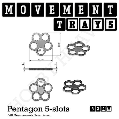32mm Movement Trays for Tabletop Games | Compatible with Popular Miniatures | Full Range