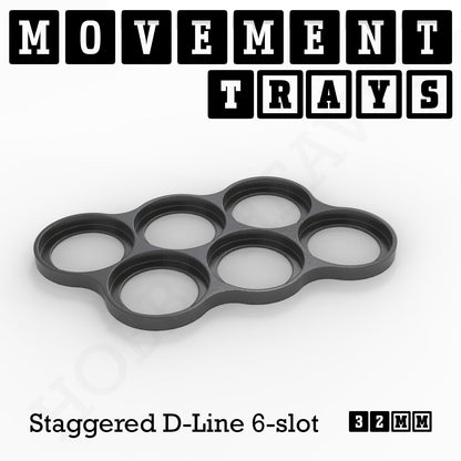 32mm Movement Trays for Tabletop Games | Compatible with Popular Miniatures | Full Range