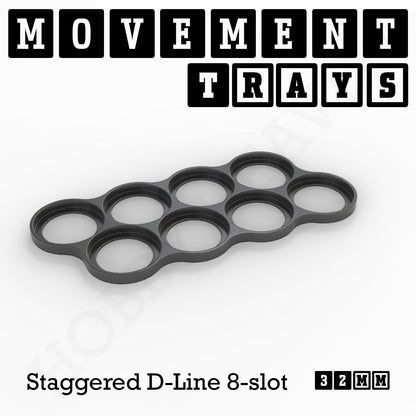 32mm Movement Trays for Tabletop Games | Compatible with Popular Miniatures | Full Range