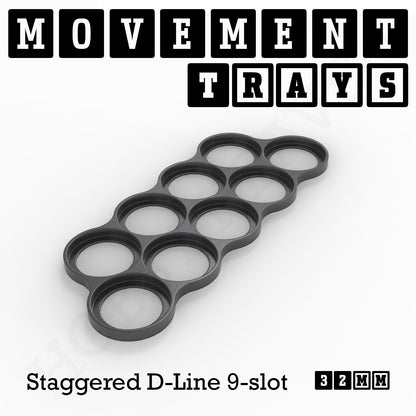32mm Movement Trays for Tabletop Games | Compatible with Popular Miniatures | Full Range