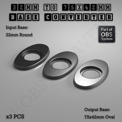 Round To Oval Bases Size Converters 3d Print Full Range