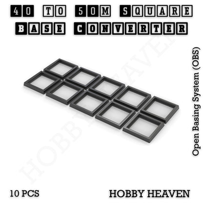 Square to Square Bases Size Converters 3d Print Full Range