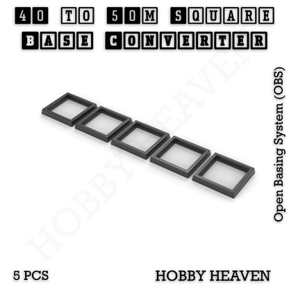 Square to Square Bases Size Converters 3d Print Full Range