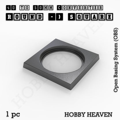 Round to Square Bases Shape and Size Converters 3d Print Full Range