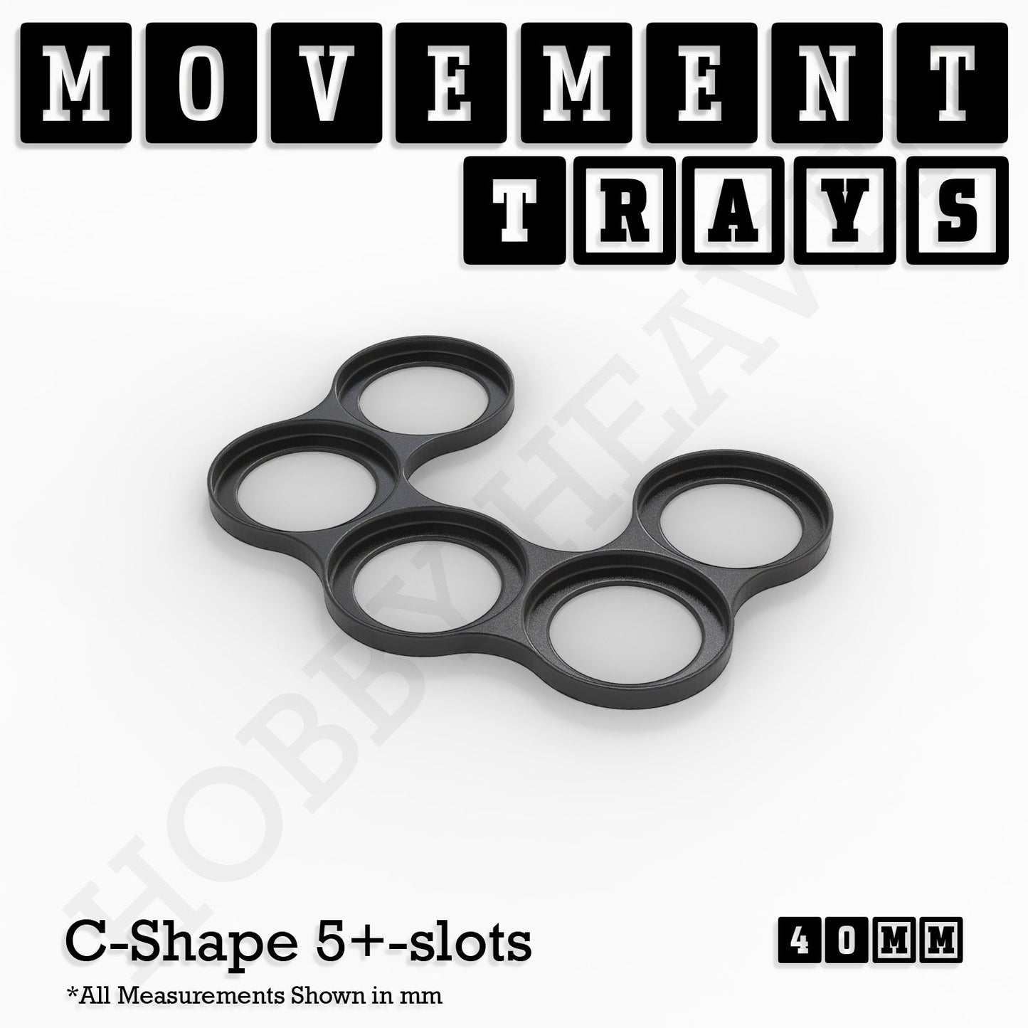 40mm Movement Trays for 28mm Miniatures | Tabletop Wargames Compatible | Full Range